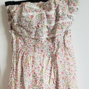 Floral Strapless Dress